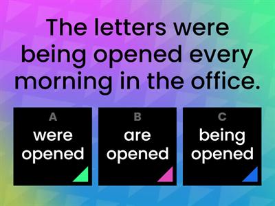 Passive Voice. Correct mistakes!