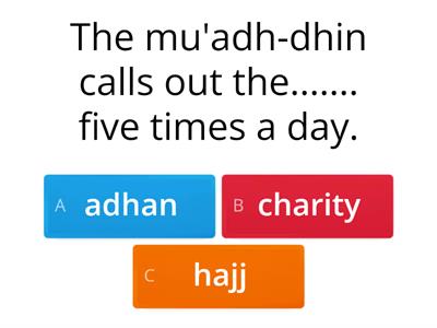 the adhan ( call to prayer )