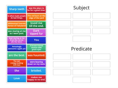 Subject and Predicate 