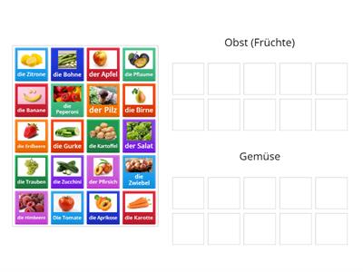 Obst (Früchte) und Gemüse 