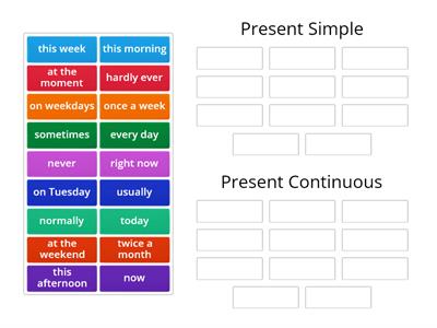 Present Simple or Present Continuous? - time expressions