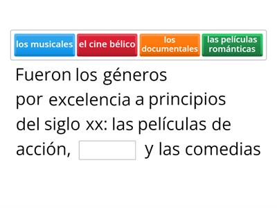 Géneros de cine (Aula Internacional Plus 3, Unidad 4)