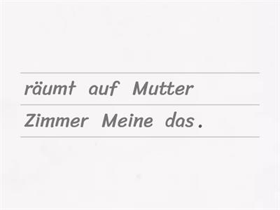 Trennbare Verben Deutsch Üben A1