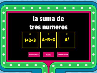 EXPRESIONES ALGEBRAICAS 