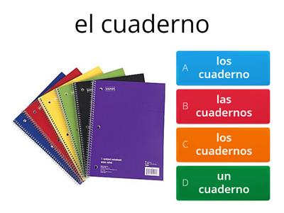 Los plurales (classroom items)