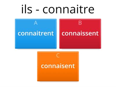 Révision des verbes 5 (tous), choisis la conjugaison correcte