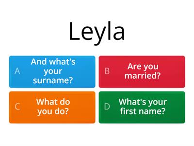 Personal information Q&A  - Leyla
