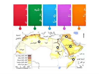 مناطق تركز السكان في الوطن العربي