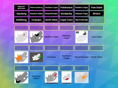 Match up: South African Provinces and their Capitals