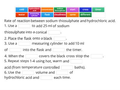 AW Yr 11 Rates of Reaction Method