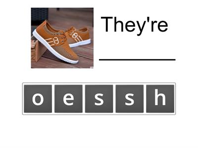 12 clothing words to unscramble