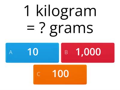 Converting Kilograms to Grams