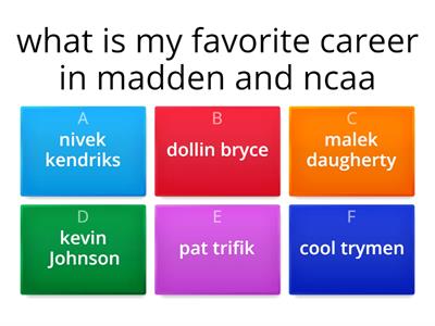 madden quiz about me