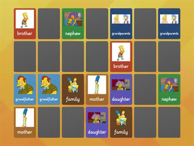 Simpson Family Memory game