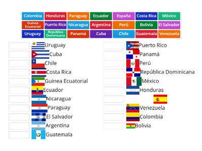 Banderas de paises hispanohablantes