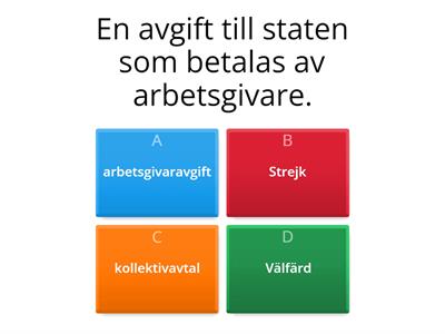  Arbete och välfärd- test