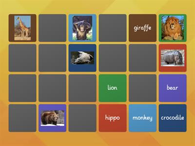 WILD ANIMALS MEMORY GAME