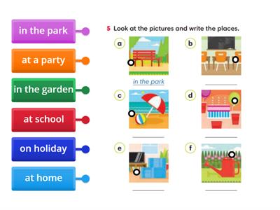 Prepositions of place on, in, at