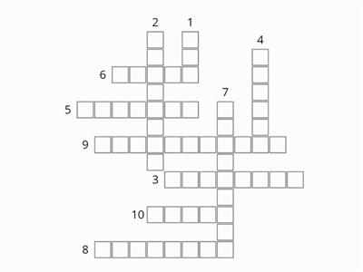 Maths terminology Crossword