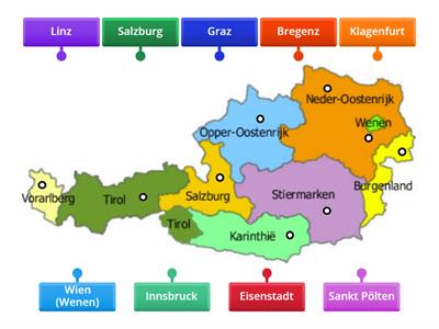 Kaart van Oostenrijk 