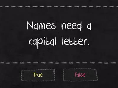 Capital letter Quiz