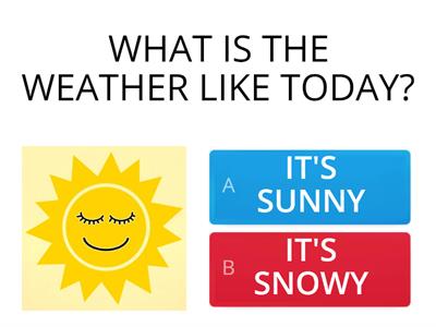 WEATHER: WHAT IS THE WEATHER LIKE TODAY? come è il tempo oggi?