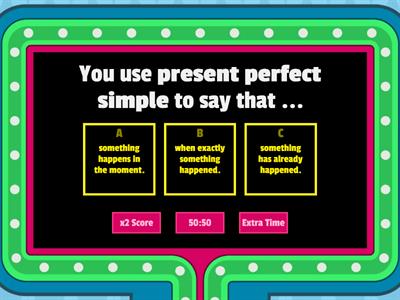 RULES Present Perfect (+/-)