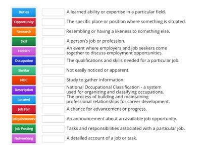 vocabulary employment