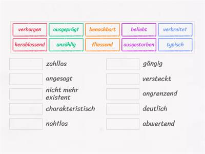 Welche Wörter haben eine ähnliche Bedeutung?