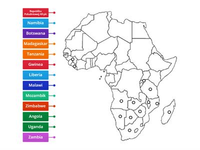 Mapa polityczna Afryki część 2
