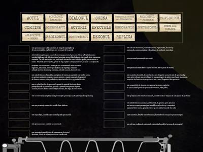 TEXTUL DRAMATIC - CÂMP LEXICAL 