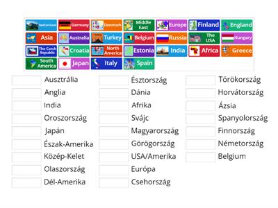 Országok(Countries) zászlók