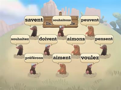 Pouvoir, préférer,vouloir, savoir, penser, aimer, souhaiter 