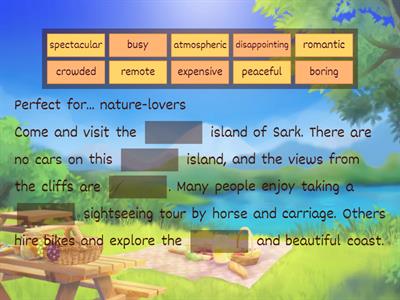 Adjectives to describe places (Solutions/A2)