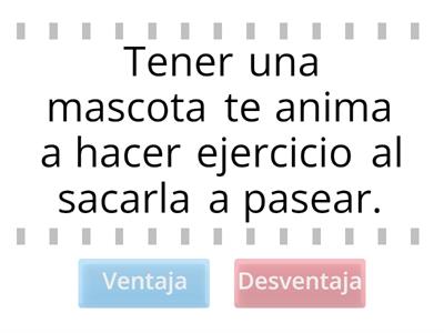 Ventajas o desventajas de tener una mascota.