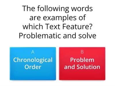 Problem and Solution/ Chronological Order Practice