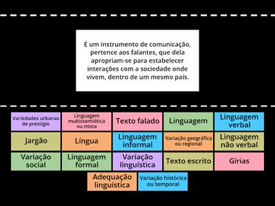 Conceitos linguísticos 1° ano