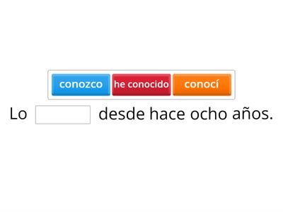 Unidad 1. Elige el tiempo verbal correcto