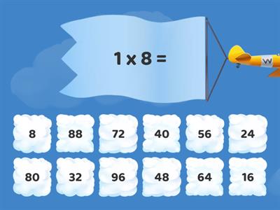 Times tables x8 (find the match)