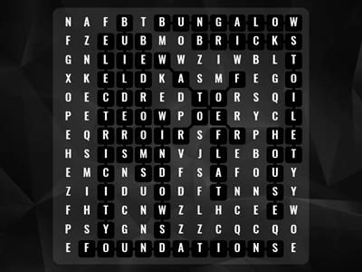 Buildings wordsearch