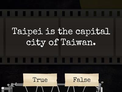 True or False: Taiwan