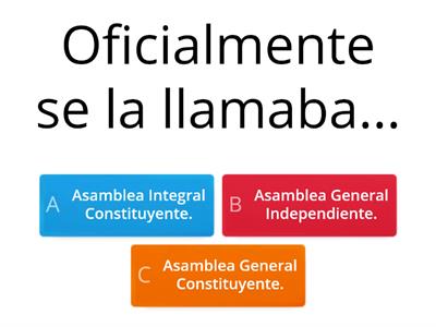 Actividad de Revisión de los contenidos: La Asamblea del año XIII