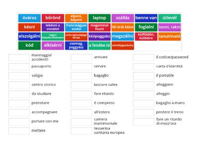 Vocabolario delle vacanze (ripasso) 12ABCD