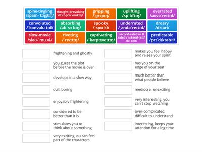 Adjectives for describing movies