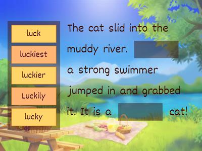 Adjectival y and adverbial ly as in lucky-luckily