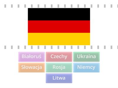 Flagi sąsiadów Polski