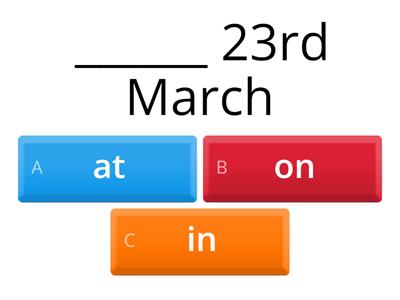 Prepositions of time (2)