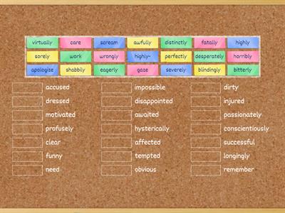 Adverb collocations