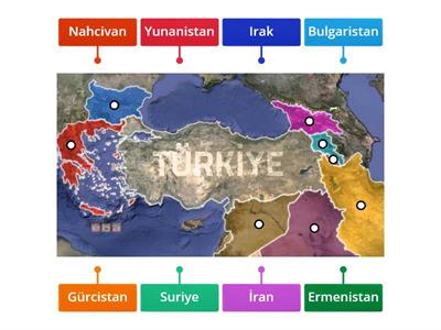 Komşularımız Ve Haritadaki Yerleri (Turkey)