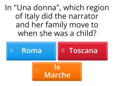 Italian Women's Writing - Quiz